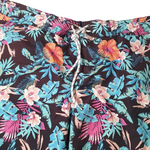 St Johns Bay Men Large Swim Trunks Board Shorts Beach Core Floral Pool Hawaiian - Picture 2 of 8